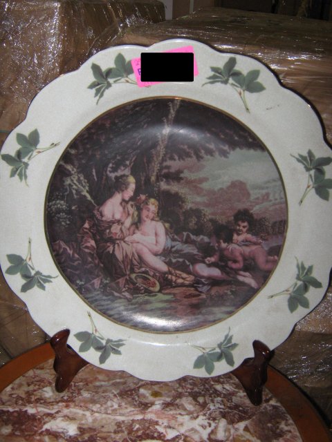 Hand painted Platter with stand