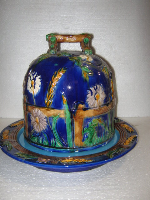 Majolica Cake Platter and Cover