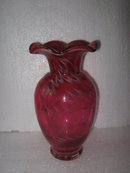 Cranberry Glass Vase