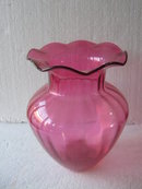 Cranberry Glass Vase
