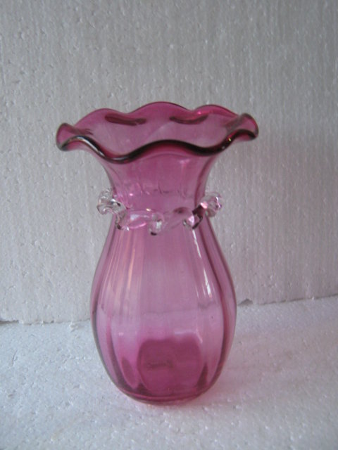 Cranberry Glass Vase