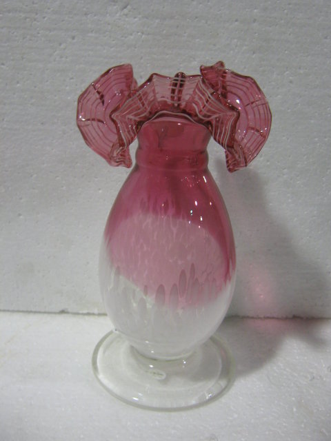 Blown Cranberry Glass vase
