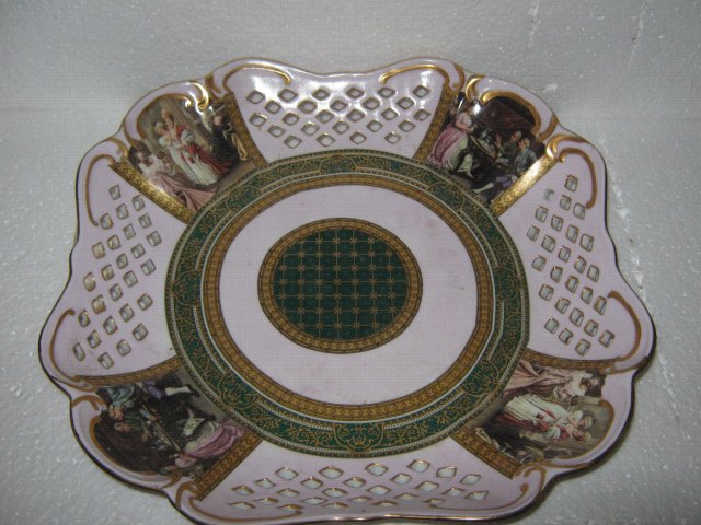 Pocelain Platter- Pink Victorian Style