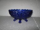 Blue Glass Bowl with feet