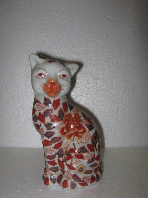 Porcelain Cat Figure- Copy of Imari