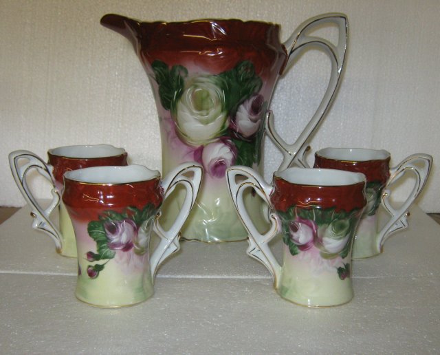 Floral Pitcher and Glasses Set