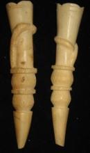 Pair (2) Antique Indian Ivory Legs