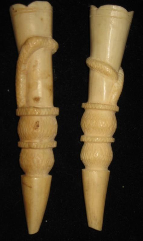 Pair (2) Antique Indian Ivory Legs