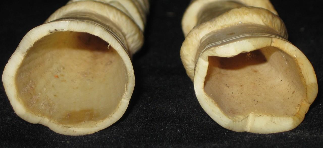 Pair (2) Antique Indian Ivory Legs