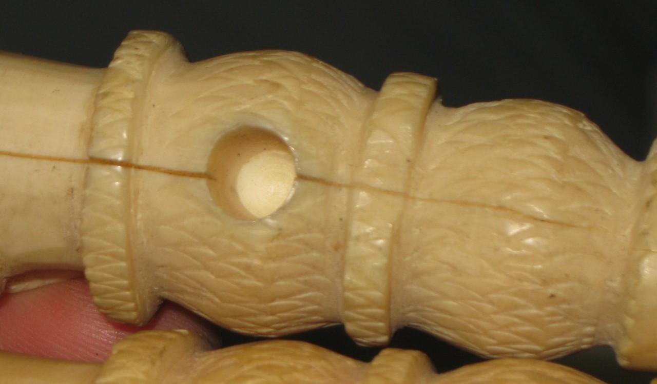 Pair (2) Antique Indian Ivory Legs