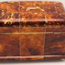 Early Victorian Tortoiseshell Tea Caddy