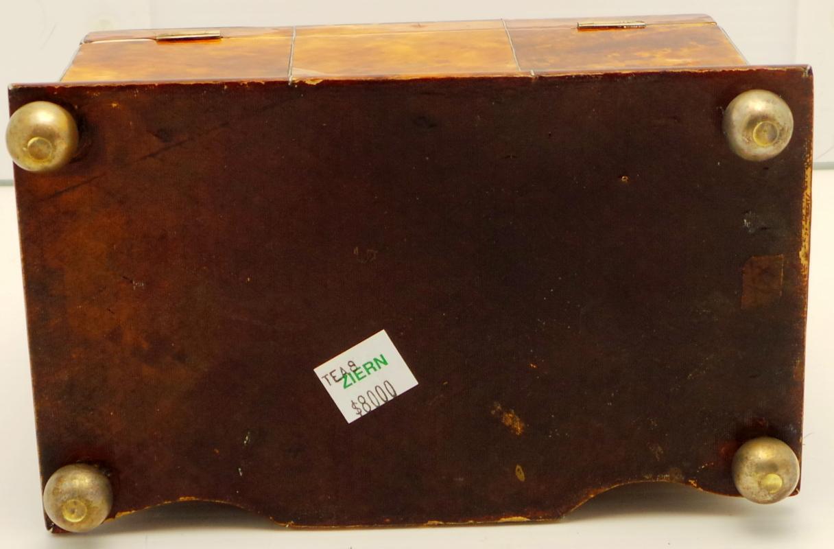 Early Victorian Tortoiseshell Tea Caddy