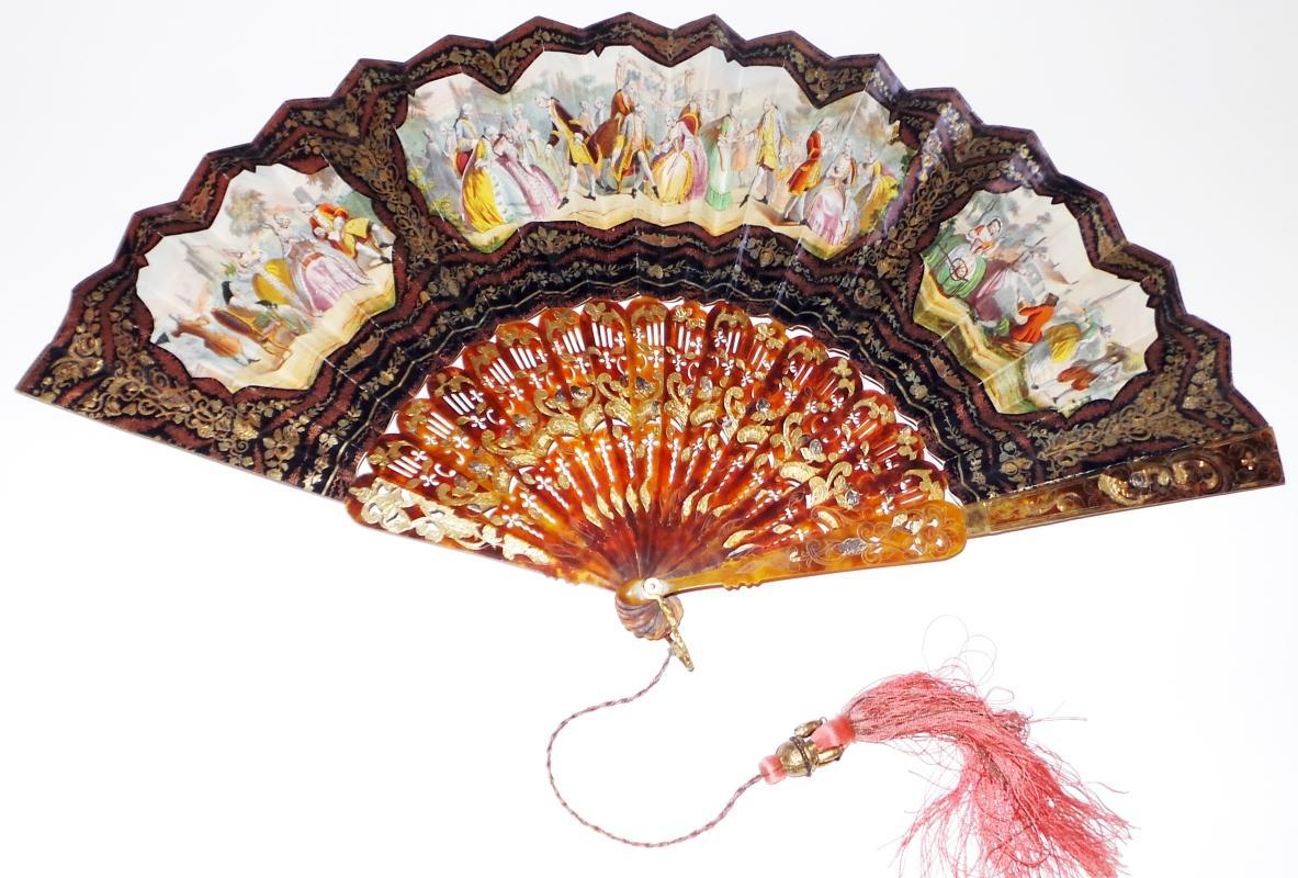 Lovely 19th Cen. Hand Painted Fan