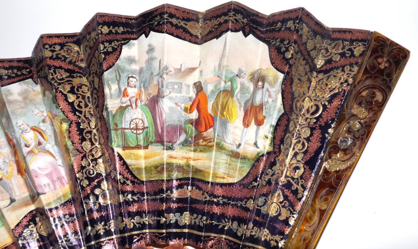 Lovely 19th Cen. Hand Painted Fan