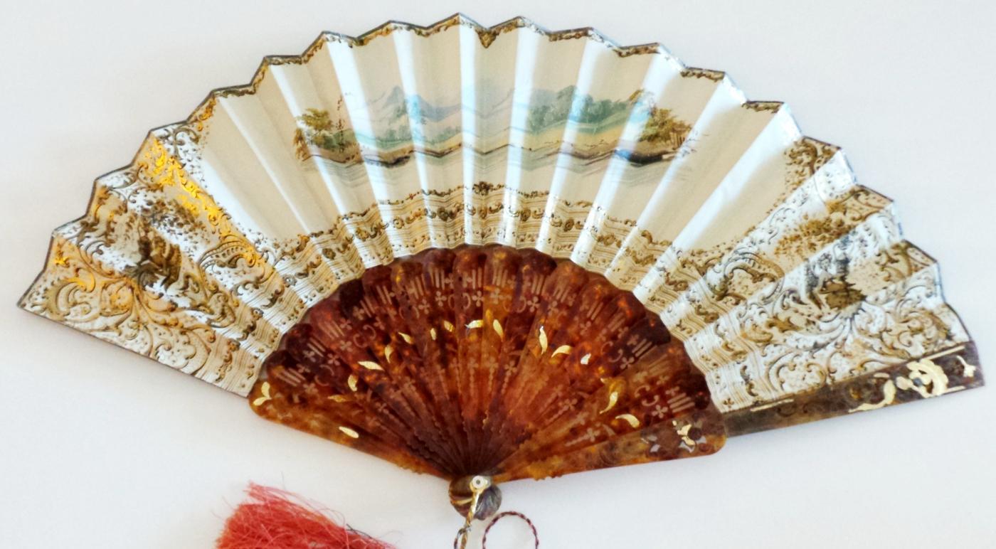 Lovely 19th Cen. Hand Painted Fan
