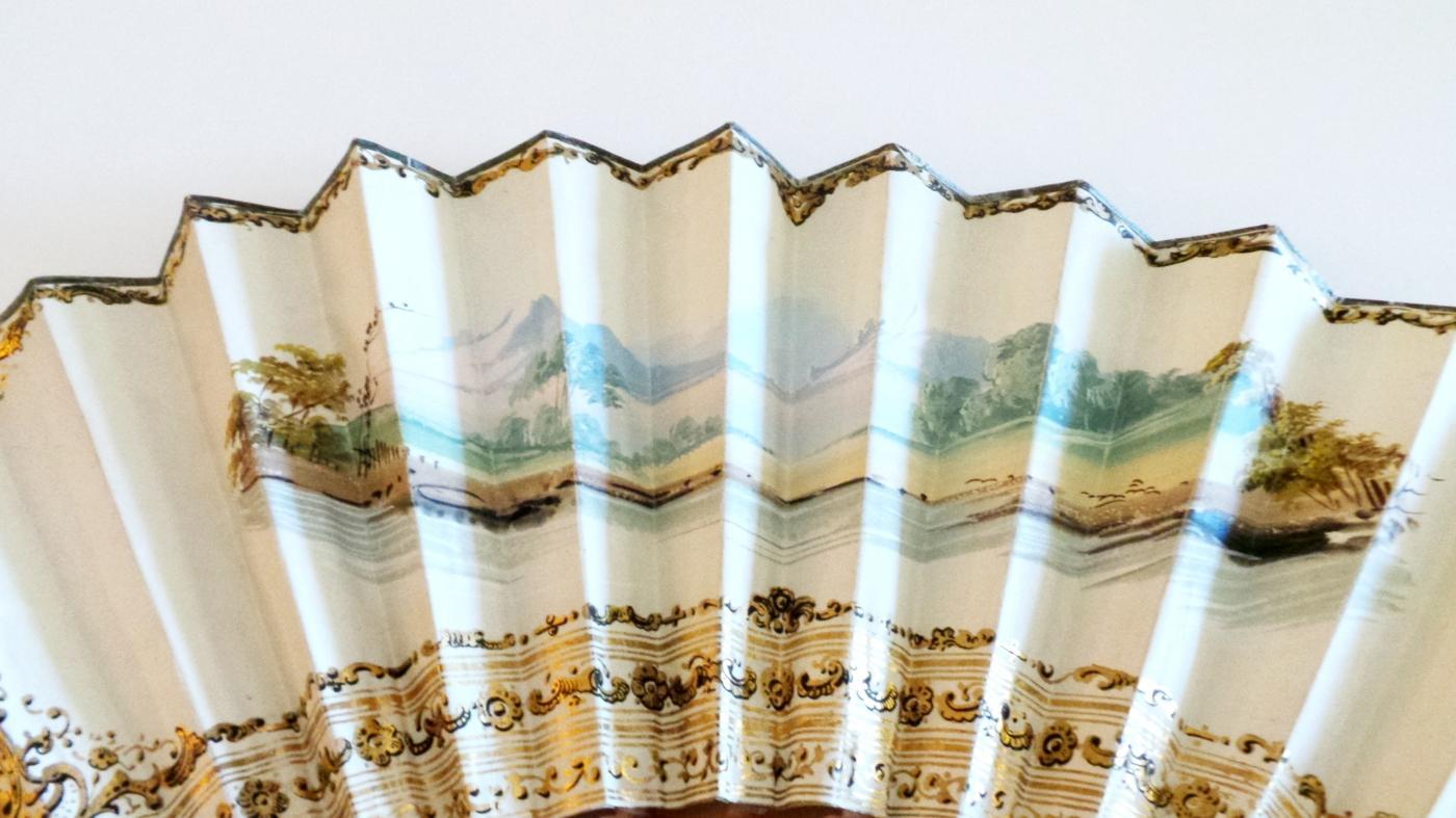 Lovely 19th Cen. Hand Painted Fan