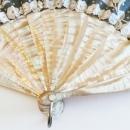 Anique Mother of Pearl & Ivory Hand Painted Fan