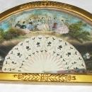 c1870 Duvelleroy Mother of Pearl Hand Painted French France Fan