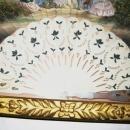 c1870 Duvelleroy Mother of Pearl Hand Painted French France Fan