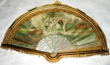 1870 Double Signed Duvelleroy Mother of Pearl Fan