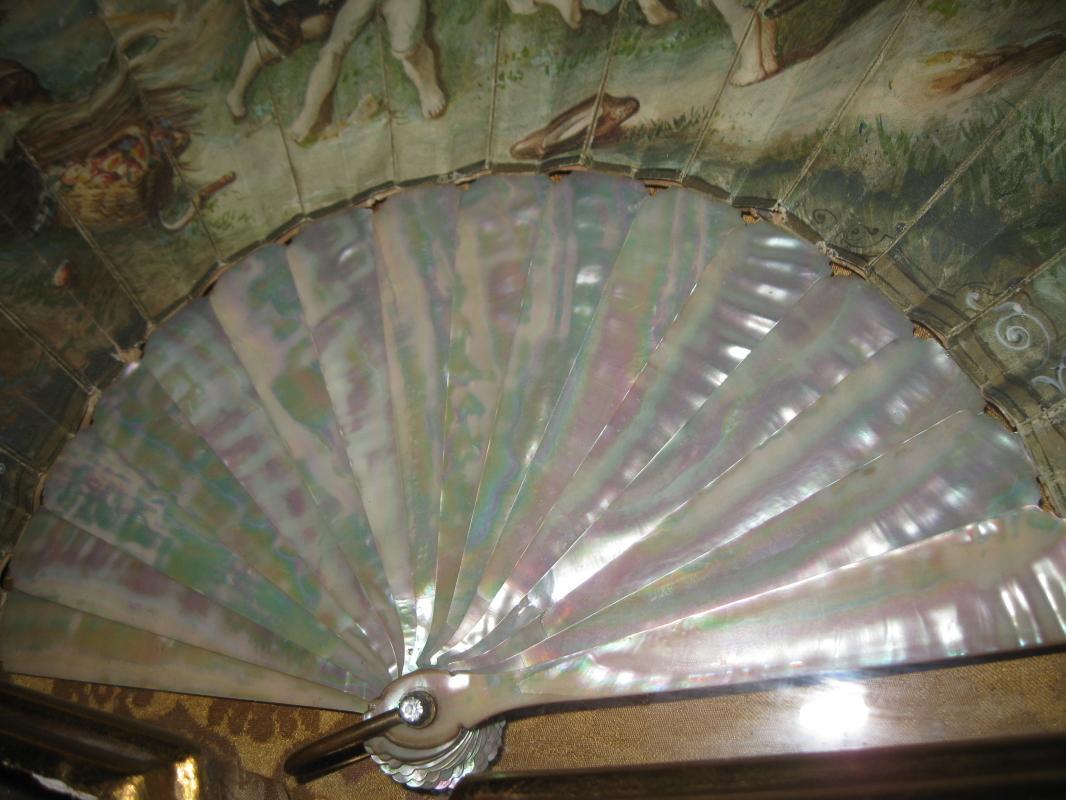 1870 Double Signed Duvelleroy Mother of Pearl Fan