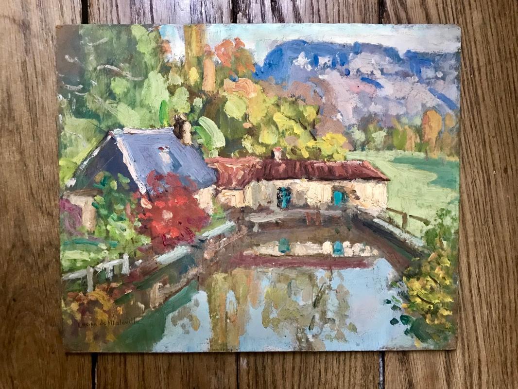 1930s French Impressionism oil painting on canvas