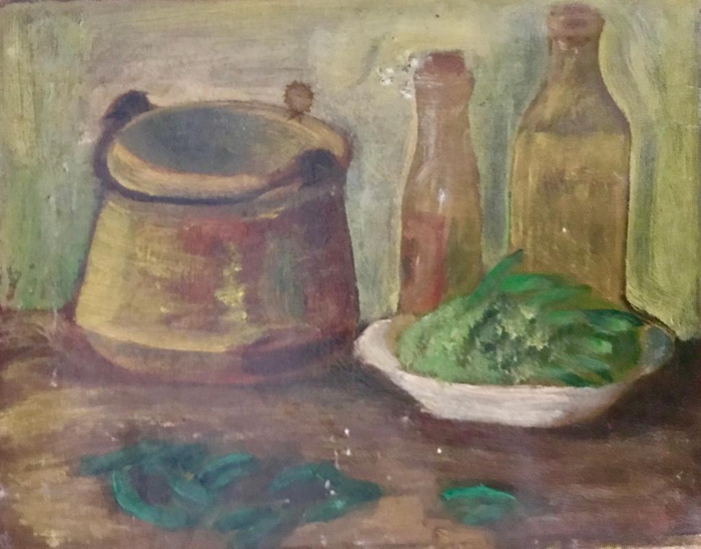 1920s French Still life oil painting on canvas