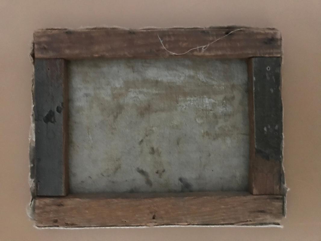1910s naïve French oil painting on canvas