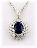 4.30 CARAT KAYANITE GEMSTONE Superb Cobalt Blue Color, set White Diamond Ring