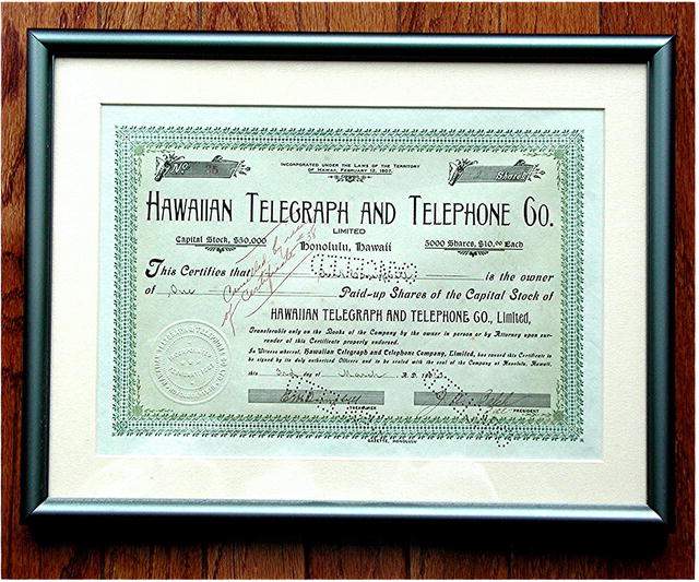 Hawaiian Telephone & Telegraph Co. 1 of 12 Known