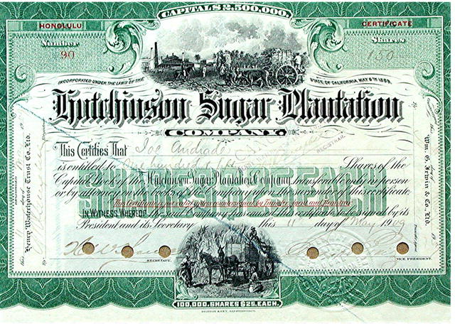 Hutchinson Sugar Plantation 1909 Honolulu, Hawaii