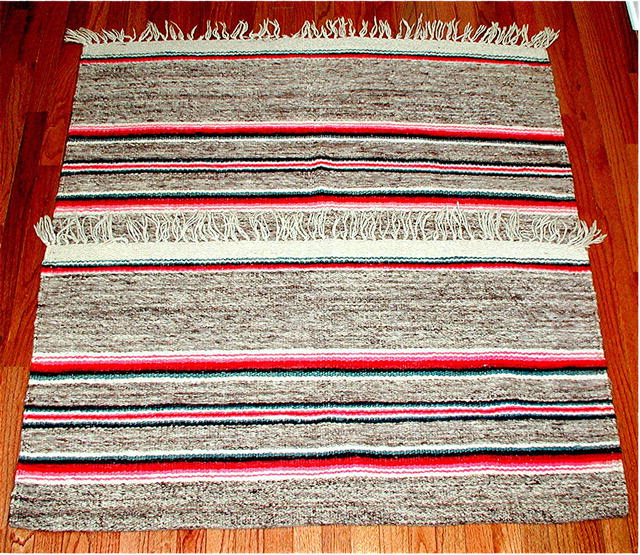 PERU. Vintage Alpaca Textile Rug.