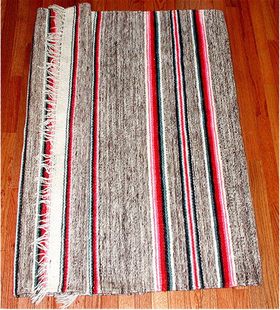 PERU. Vintage Alpaca Textile Rug.
