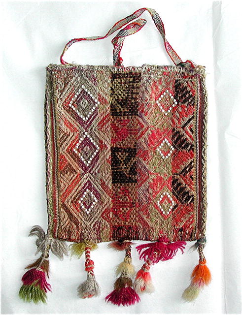 PERU. Rare Murano Beaded Chuspa. 19th Century