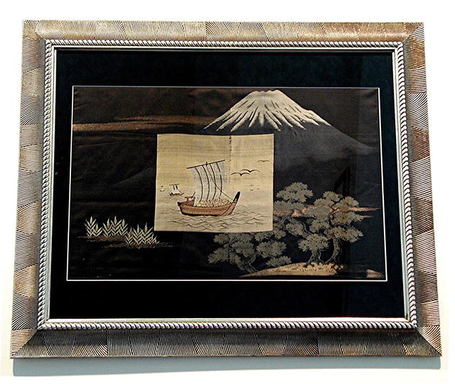 JAPANESE SILK PAINTING. 19th CENTURY