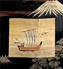 JAPANESE SILK PAINTING. 19th CENTURY