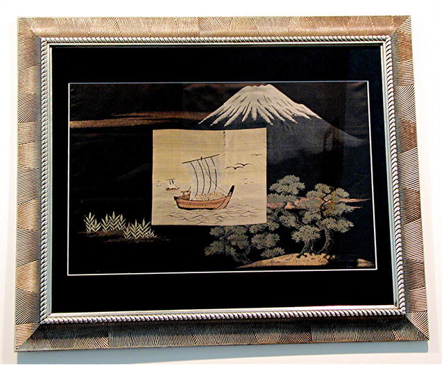 JAPANESE SILK PAINTING. 19th CENTURY