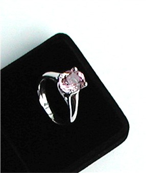 PINK 2.75 CARAT TOURMALINE RING. VIARI 14k