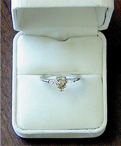 YELLOW DIAMOND RING * Flawless VS-2 Fancy Champagne
