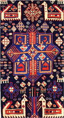 GANDJE - Long Rug CIRCA 1830. Rare Period Carpet