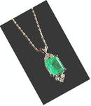 6.50 CARAT * EMERALD. DIAMOND PENDANT