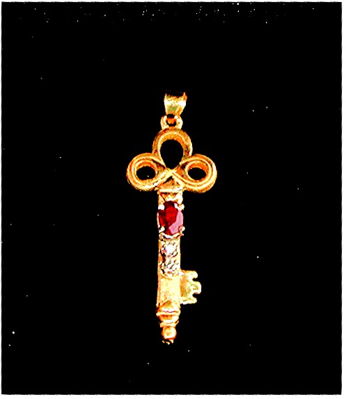 TANZANITE. RUBY. EMERALD * 24 K GOLD PENDANTS. DIAMONDS. SET of 3 COMPLETE