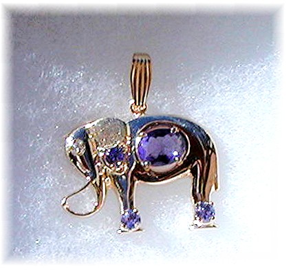 TANZANITE. DIAMOND. 14K GOLD * Asian Icon
