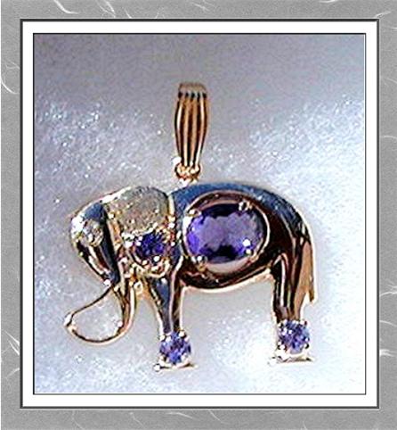 TANZANITE. DIAMOND. 14K GOLD * Asian Icon