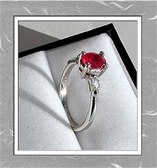 RUBY 1.25 CARAT CERTIFIED * DIAMOND RING