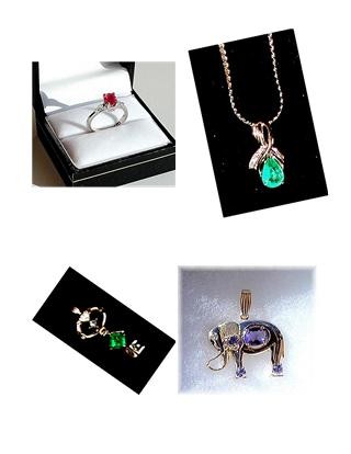 CANARY YELLOW DIAMOND * EMERALD * RUBY * TANZANITE. Vaulted Gems. Estate Designer Jewelry
