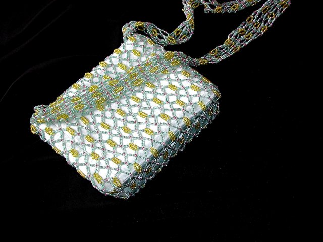 SILK EVENING BAG * Vintage Nina Gill, Paris