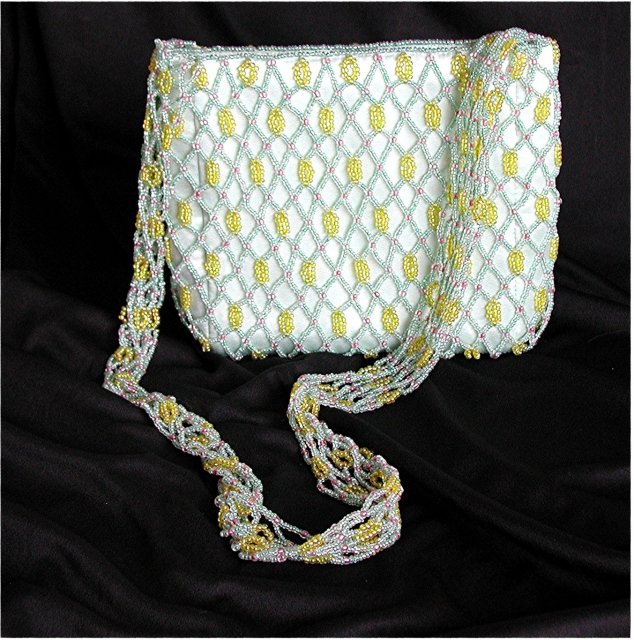 SILK EVENING BAG * Vintage Nina Gill, Paris