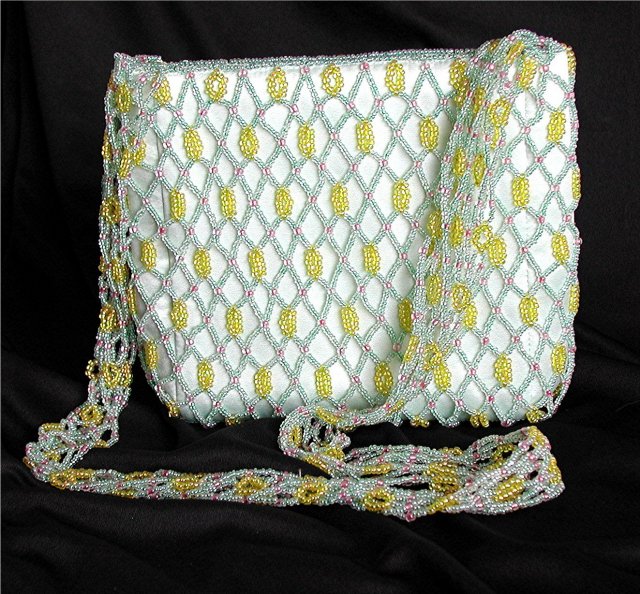SILK EVENING BAG * Vintage Nina Gill, Paris