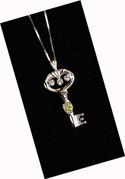 CANARY YELLOW DIAMOND Key Pendant